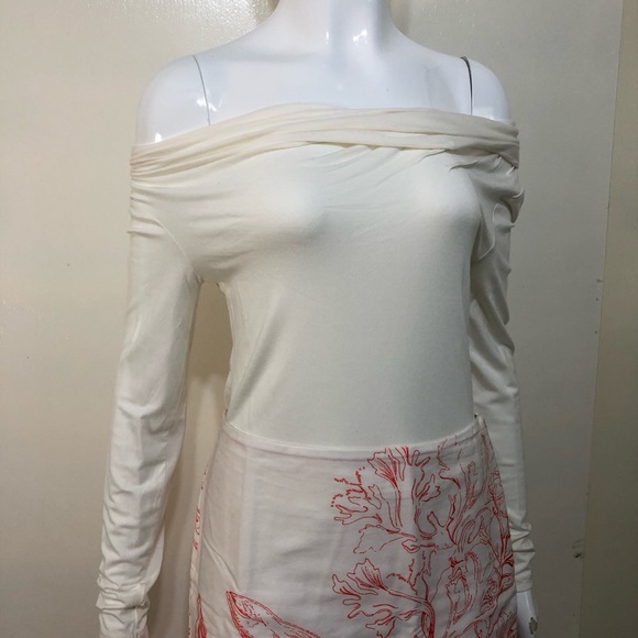 Tahari NWT cream drapped neck women’s top size XS - Picture 4 of 10